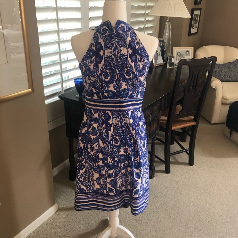 Blue print dress